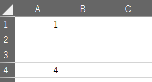 2・3行目が空白