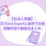 【社会人準備】MOS Excel Expertに独学で合格！試験内容や勉強法まとめ